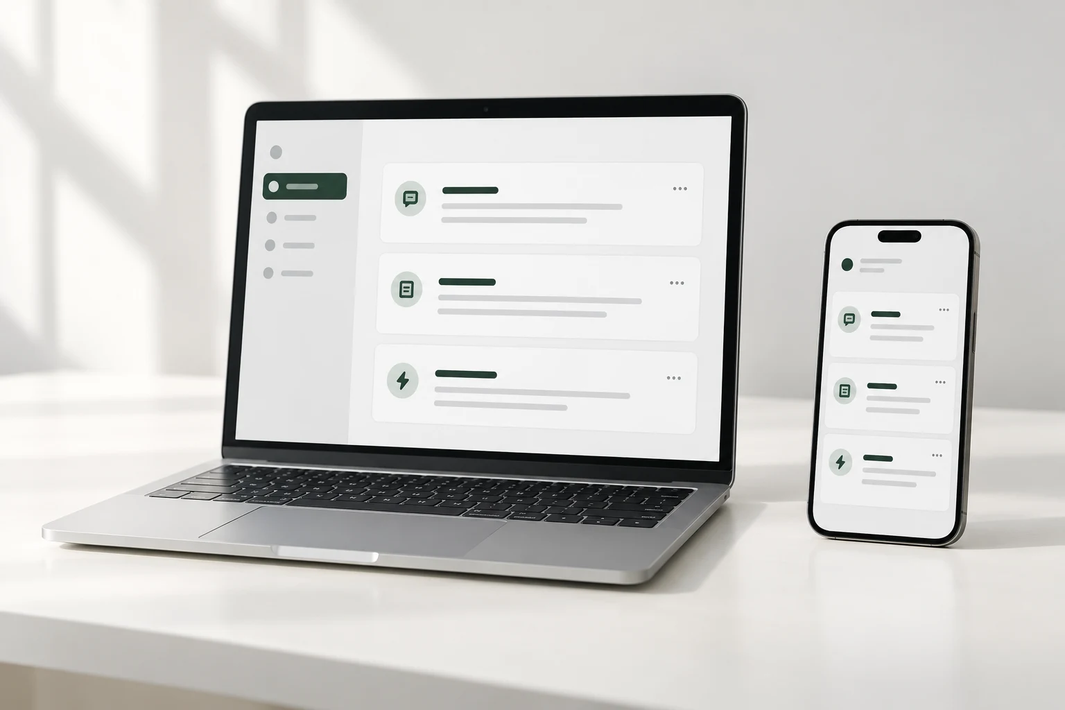 The same ClipMate Boards available on a laptop and phone