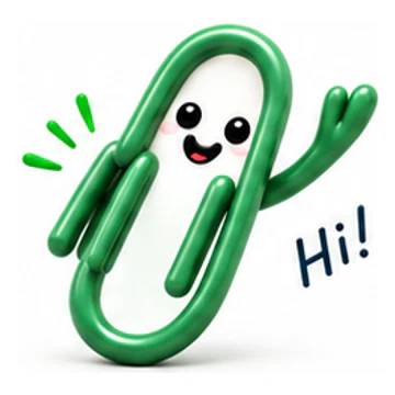 Green ClipMate character expressing Hello!