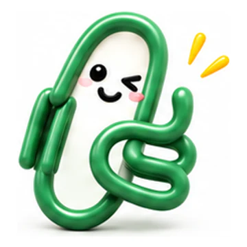 Green ClipMate character expressing Like it!