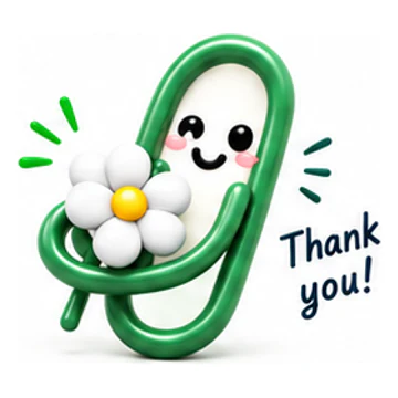 Green ClipMate character expressing Thank you
