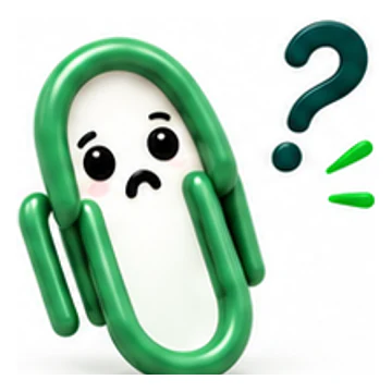 Green ClipMate character expressing Curious