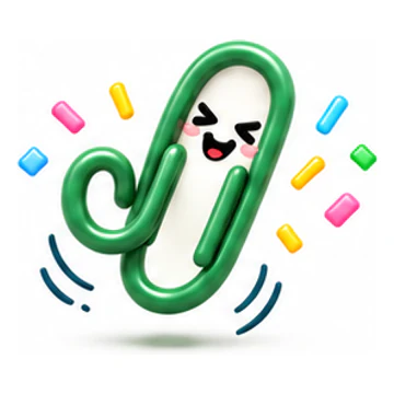 Green ClipMate character expressing Excited!